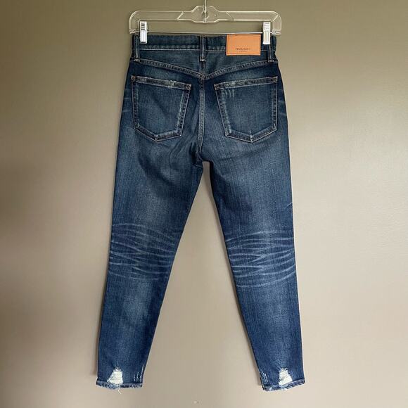 NWOT Moussy MV VELMA‎ SKINNY JEAN DARK BLUE Size 24 Slightly Distressed Classic - Picture 12 of 16